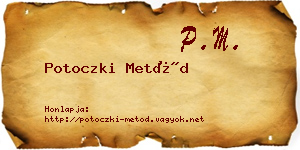 Potoczki Metód névjegykártya